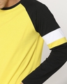 Shop Yolo Yellow Raglan Sport's Trim Full Sleeves T-Shirt