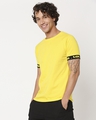 Shop Yolo Yellow Sleeve Tape Half Sleeve T-Shirt-Design