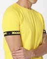 Shop Yolo Yellow Sleeve Tape Half Sleeve T-Shirt