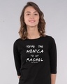 Shop You're The Monica Round Neck 3/4th Sleeve T-Shirt (FRL)-Front