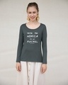 Shop You're The Monica Scoop Neck Full Sleeve T-Shirt (FRL)-Design