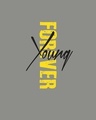 Shop Men's Grey Young Forever Typography T-shirt