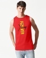 Shop Men's Red Young Forever Typography Vest-Front