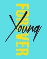Shop Men's Blue Young forever Side Typography Vest-Full