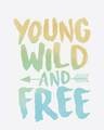Shop Young Wild Free Colorful Basic Round Hem T-Shirt