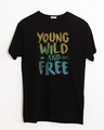 Shop Young Wild Free Colorful Half Sleeve T-Shirt-Front