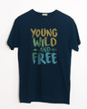 Shop Young Wild Free Colorful Half Sleeve T-Shirt-Front