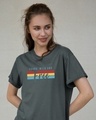 Shop Young Wild Free Stripes Boyfriend T-Shirt-Front