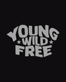 Shop Young & Wild Half Sleeve Printed T-Shirt Black
