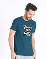 Shop Young Wild Typography Half Sleeve T-Shirt-Design