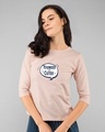 Shop Younger & Cuter Round Neck 3/4 Sleeve T-Shirt-Front