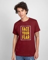 Shop Your Fear Half Sleeve T-Shirt-Front