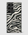 Shop Zebra Black & Almond Premium Glass Case for Samsung Galaxy S23 Ultra 5G-Front