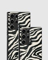 Shop Zebra Black & Almond Premium Glass Case for Samsung Galaxy S23 Ultra 5G-Design