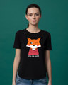 Shop Zero Fox Basic Round Hem T-Shirt-Front