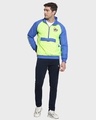 Shop Men's Blue & Green Zero Gravity Color Block Windcheater Jacket-Full