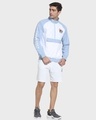 Shop Men's Blue & White Zero Gravity Color Block Windcheater Jacket-Full