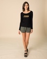 Shop Ziddi Scoop Neck Full Sleeve T-Shirt-Design