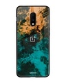 Shop Zig-Zag Printed Premium Glass Cover For OnePlus 7 (Impact Resistant, Matte Finish)-Front