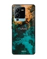 Shop Zig-Zag Watercolor Printed Premium Glass Case for Vivo V25 Pro (Shock Proof,Scratch Resistant)-Front