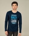 Shop Zindagi Badi Honi Chahiye Full Sleeve T-Shirt-Front