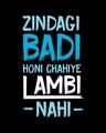 Shop Zindagi Badi Honi Chahiye Half Sleeve T-Shirt