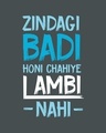 Shop Zindagi Badi Honi Chahiye Half Sleeve T-Shirt