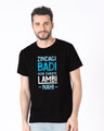 Shop Zindagi Badi Honi Chahiye Half Sleeve T-Shirt-Front