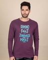 Shop Zindagi Mei Mauj Full Sleeve T-Shirt-Front