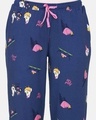 Shop Women's Navy Blue Oceana Annversary Knit Poly Pyjamas-Full