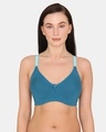 Shop Basics Double Layered Non Wired 3/4th Coverage Bra   Seaport-Front