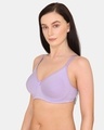 Shop Beautiful Basics Double Layered Non Wired 3/4th Coverage T Shirt Bra   Violet Tulip-Design