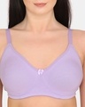 Shop Beautiful Basics Double Layered Non Wired 3/4th Coverage T Shirt Bra   Violet Tulip-Full