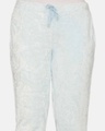 Shop Women's Baby Blue Fur Knit Poly Pyjamas-Full