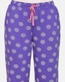 Shop Women's Purple Corallites Impression Cotton Pyajama-Full