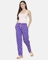 Shop Women's Purple Corallites Impression Cotton Pyajama