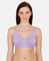 Shop Mid Fashion Single Layered Non Wired Full Coverage Super Support Bra   Violet Tulip-Front