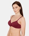 Shop Padded Non Wired 3/4th Coverage T Shirt Bra   Rhododendron-Design
