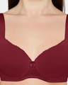 Shop Padded Non Wired 3/4th Coverage T Shirt Bra   Rhododendron-Full