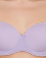 Shop Padded Wired 3/4th Coverage T Shirt Bra   Violet Tulip-Full