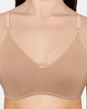 Shop Rosaline Essentials Double Layered Non Wired 3/4th Coverage Bra   Nude-Full
