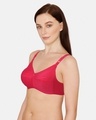 Shop Rosaline Essentials Double Layered Non Wired Full Coverage Bra   Coral-Design