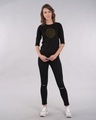 Shop Zodiac Signs Gold Print 3/4th Sleeve T-Shirt-Design