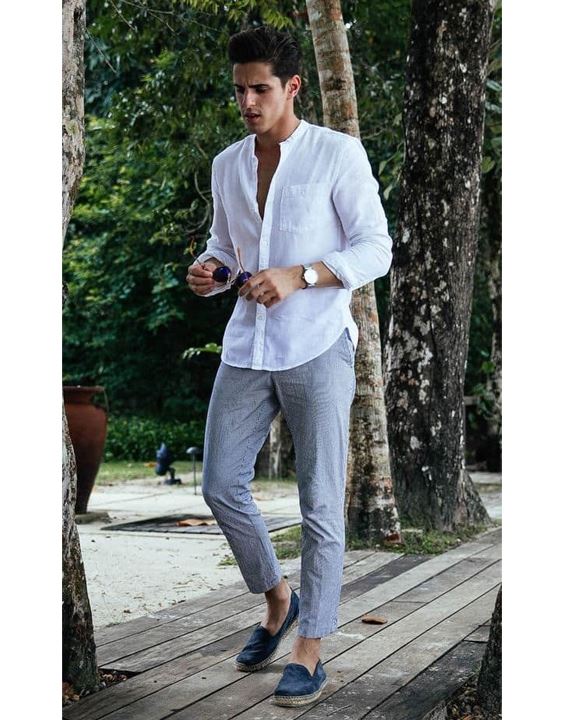 White Shirt With Espadrilles - Best Casual Summer Outfit for Men | Bewakoof Blog