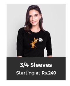 3/4th Sleeve T-Shirts For Women