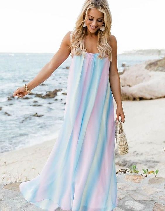 Pastel shop color dress