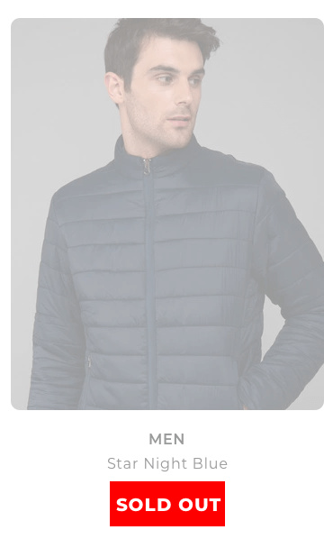 Navy Blue Plain Puffer Winter Jackets for Men