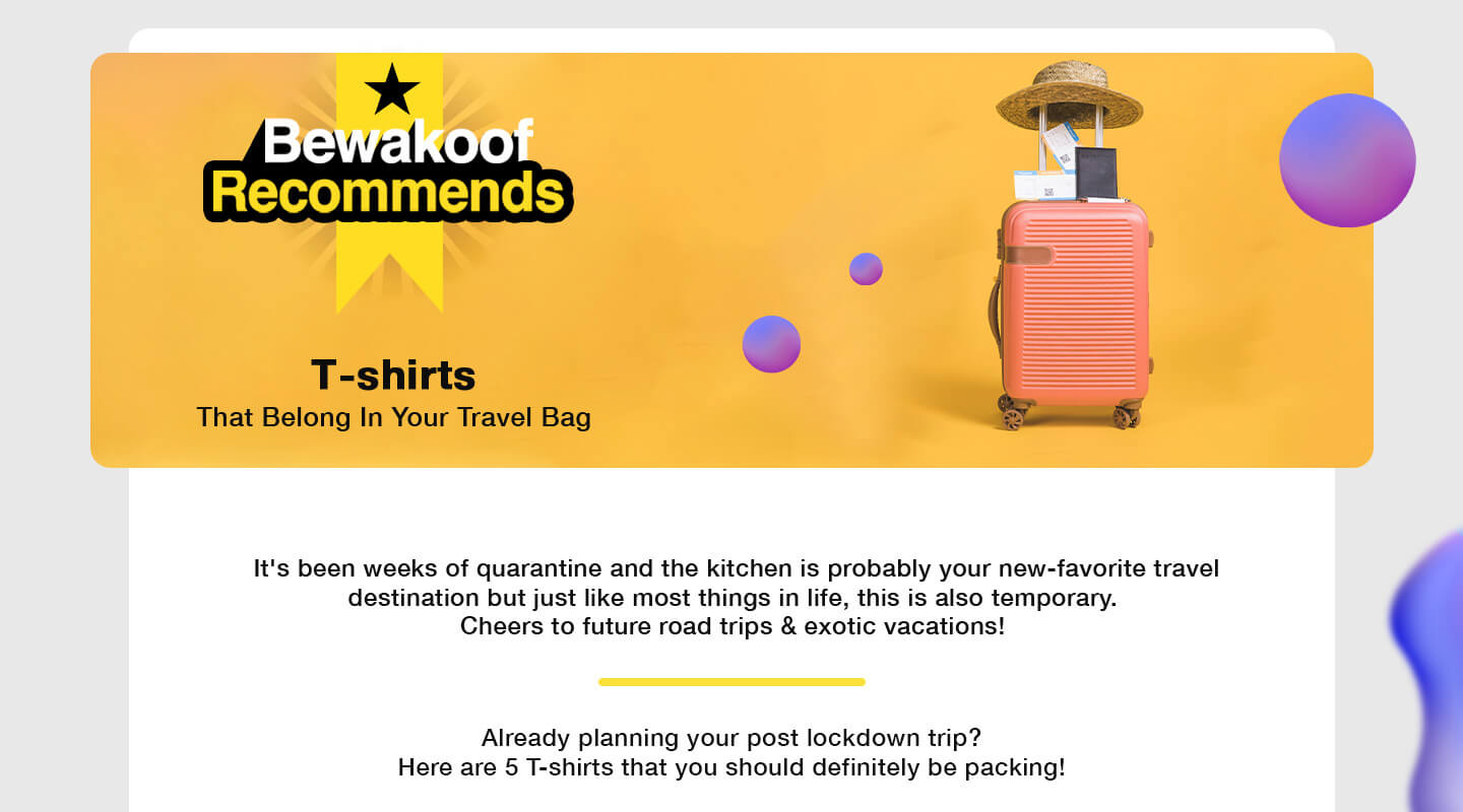 T-Shirts that belong in your travel bag