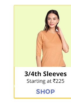 3/4 Sleeve T Shirts for Women