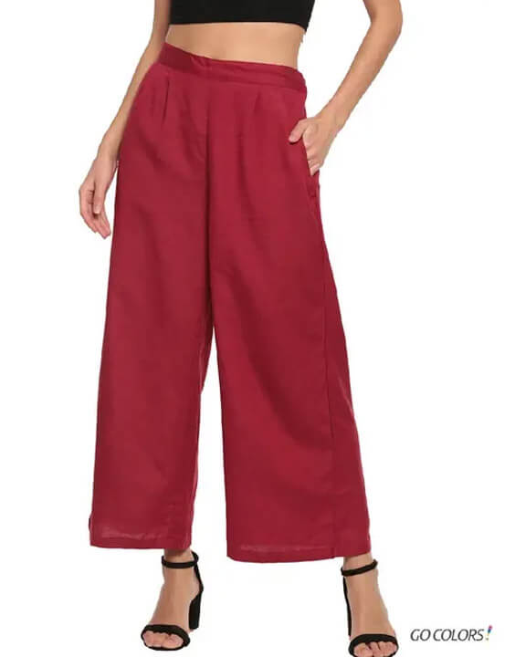 Maroon Palazzo for Women